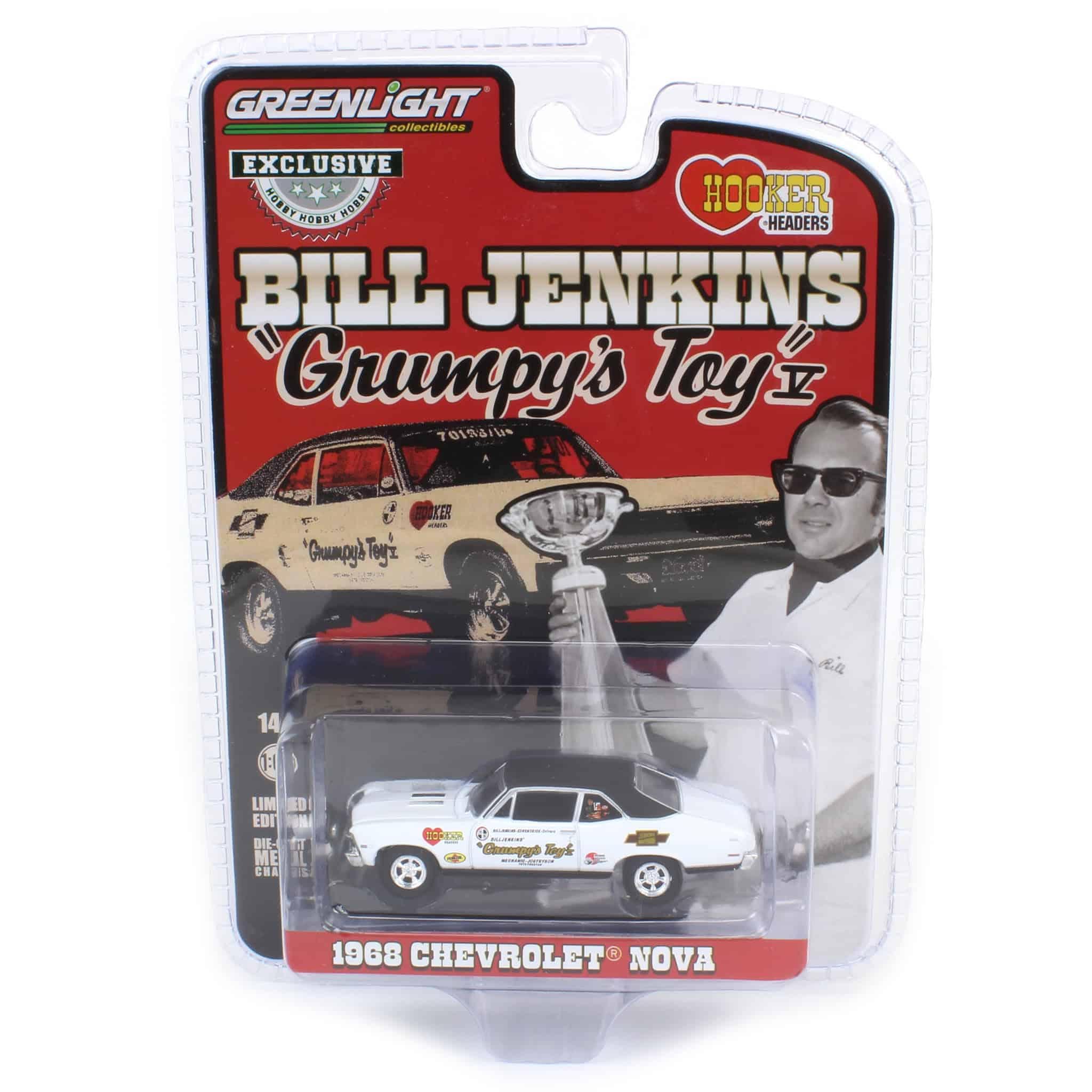 Amazon.com: 1968 Chevy Nova Grumpy's Toy White with Black Top and